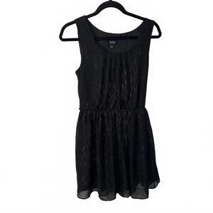 Black by&by Sleeveless Mini dress with Metallic Detail